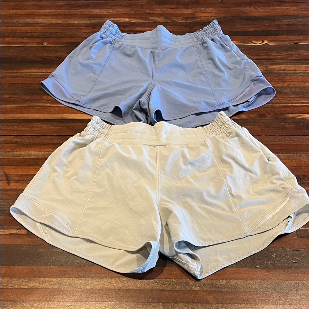 Lululemon Hottie Hot 2.5 inch Athletic Shorts set, blue and green size 6